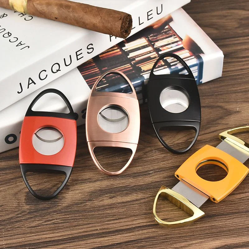 Zinc Alloy Cigar Cutter, High‑End Multi‑Color Metal Cigar Cutter, Portable Cutting Tool, Cigar Smoking Accessory, Gift