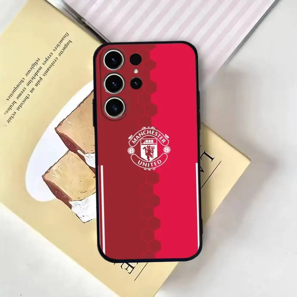 football M-manchester Phone Case For SamsungS25,24,21,22,23,30,Ultra,20,Plus,Fe,Lite,Note,10,9,Soft Black Cover - Image 6