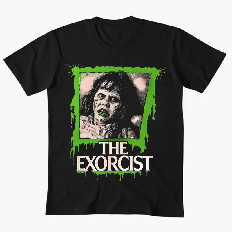 Retro Movie The Exorcist 0622 Scream film Graphic t shirt Scary Halloween Gift Tee Horror Nights tops