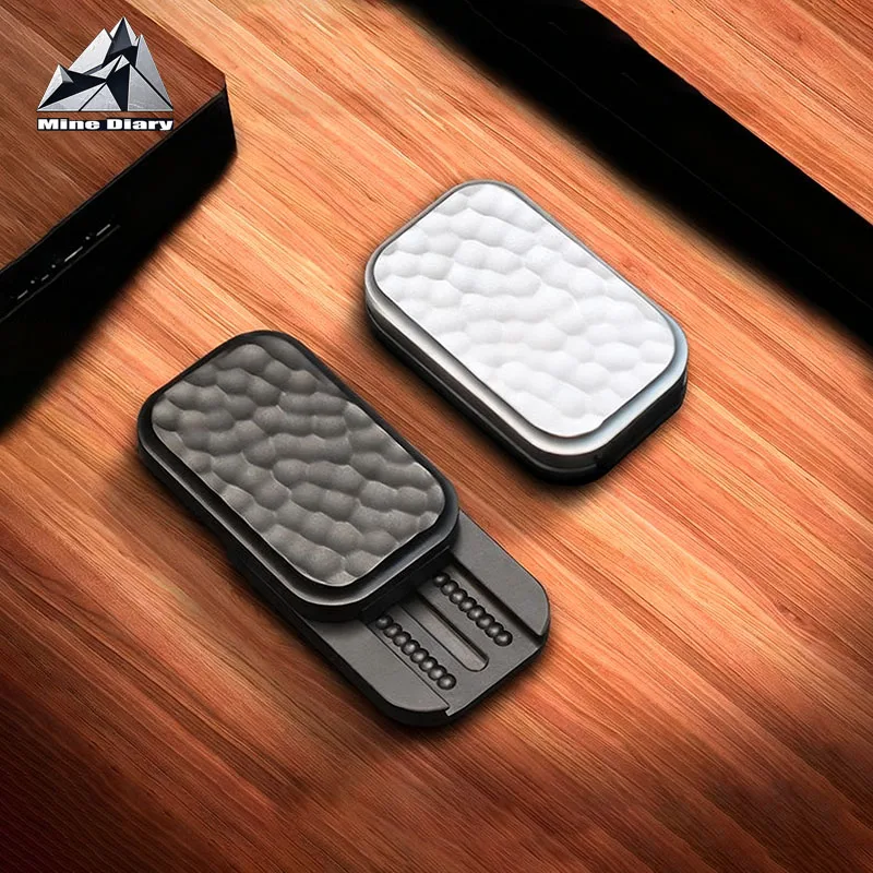 Hammered Texture Mechanical Push Card Fingertip Slide EDC Fingertip Gyroscope ADHD Concentration Tool Office Stress Relief Toy
