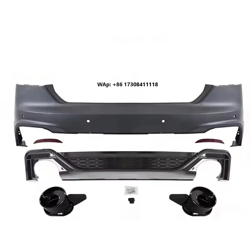 

Car A5 S5 B8 Rear Bumper Upgrade 2024 RS5 B9.5 Style Body Kit With Diffuser Exhaust Tips for A5 S5 B8 B8.5 2008-2016