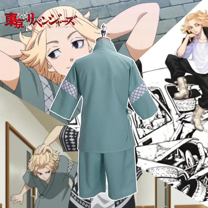 

Mikey Manjiro Sano Tokyo Cosplay Anime Japanese Kimono Wig Halloween Costumes Carnival Performance Party Game Clothes