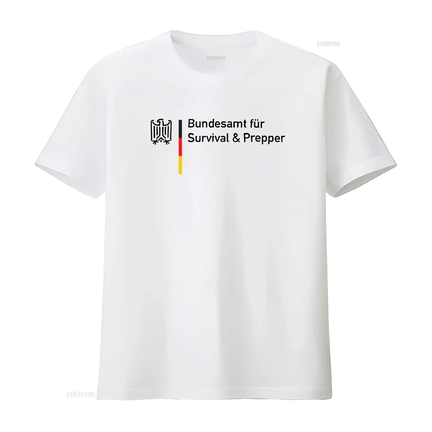 Survival Prepper Eagle German Flag Outdoor Emergency T Shirt 37541 vintage Washed streetwear homme designer clothes Casual