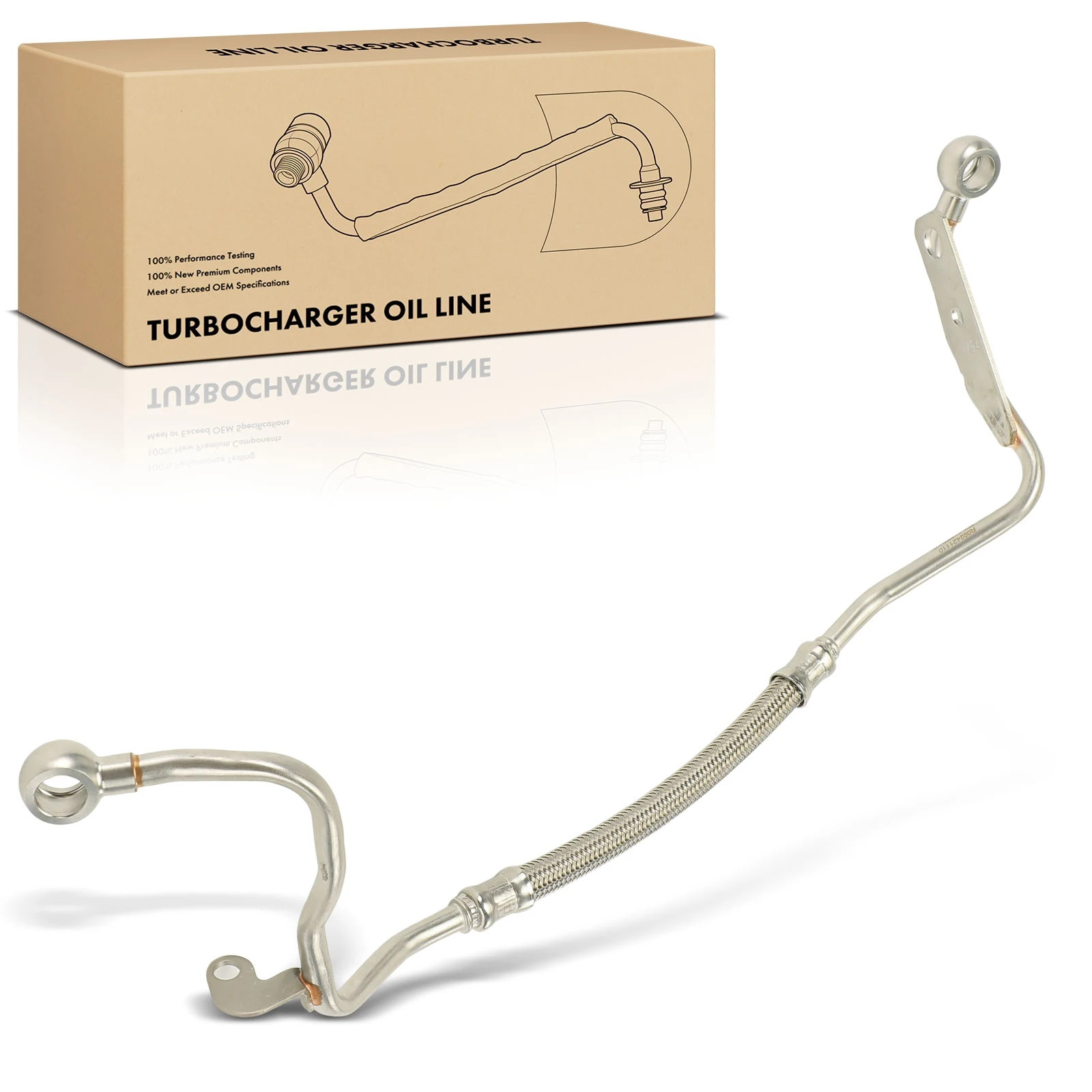 Frankberg 1x Oliepijpleiding turbo Uitlaat turbo voor VW Golf IV Polo Bora Audi A3 TT Seat Ibiza III Skoda 5801537 06A145778Q
