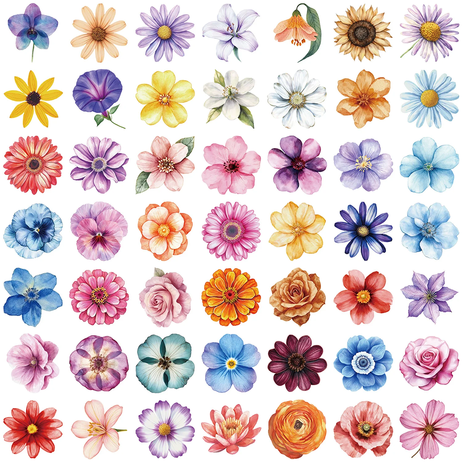 200 個透明花ステッカースクラップブッキング用 PET 自然植物ステッカー花ステッカーヴィンテージクラフトクリアフラワーデカール