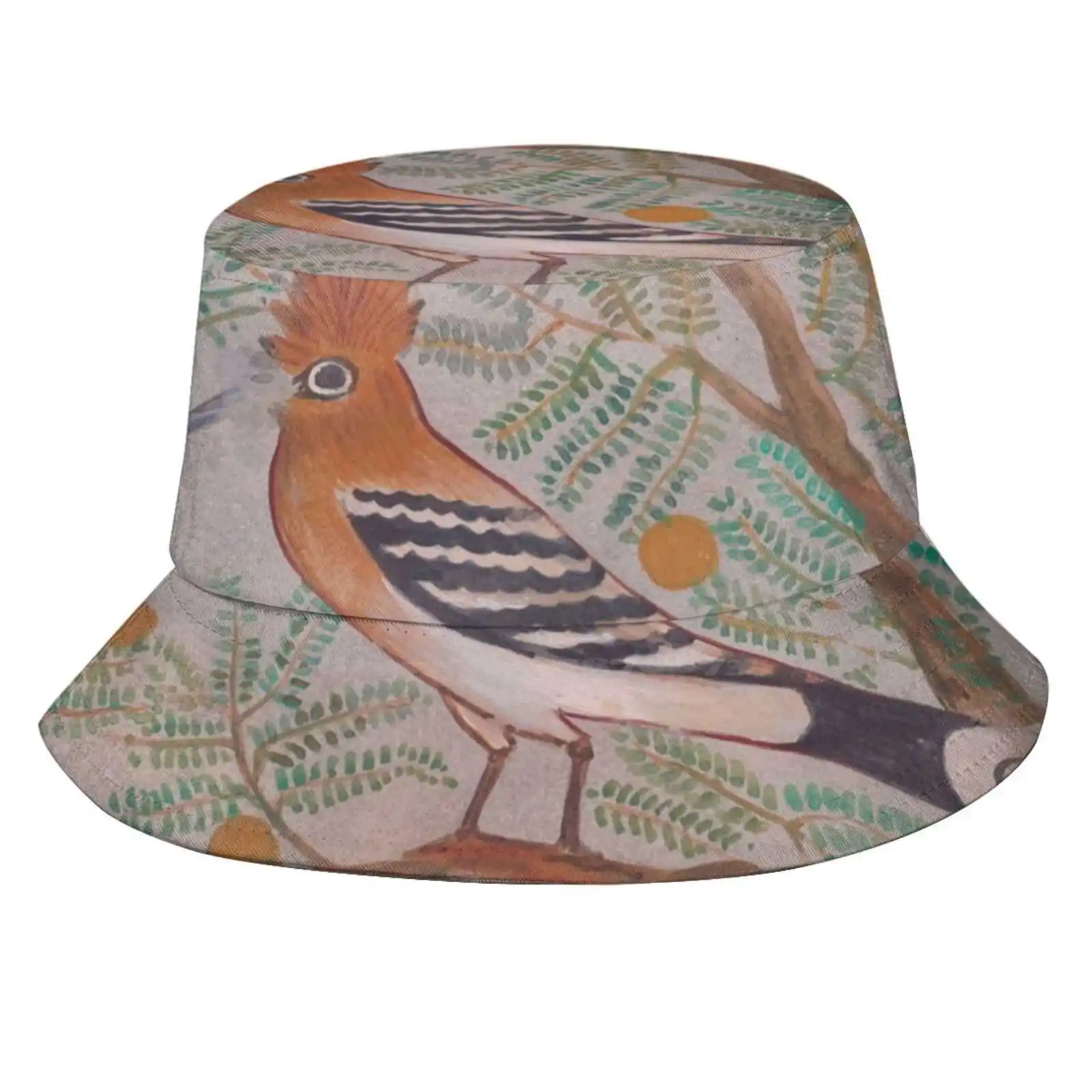 Ancient Egyptian Hoopoe Bird In An Acacia Tree, Howard Carter Sun Cap Fisherman Hat Bucket Hats Howard Carter Ancient Egypt