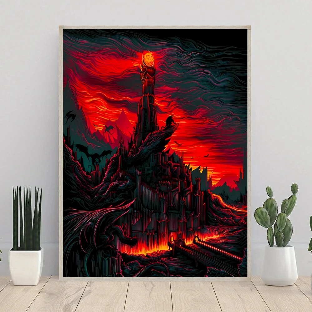 Fairy Dust AB 5D DIY Diamond Painting The Rings Movie Scenes Embroidery Fantasy Mosaic Handicraft Home Decor Children\'s Gift