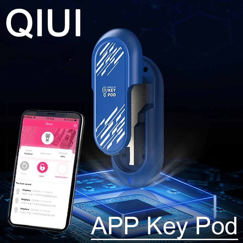 QIUI Key Pod Chastity Cage APP Remote Control Outdoor Intelligent Cock Cages Accessories Gay Male Chastity Belt Device Key Box