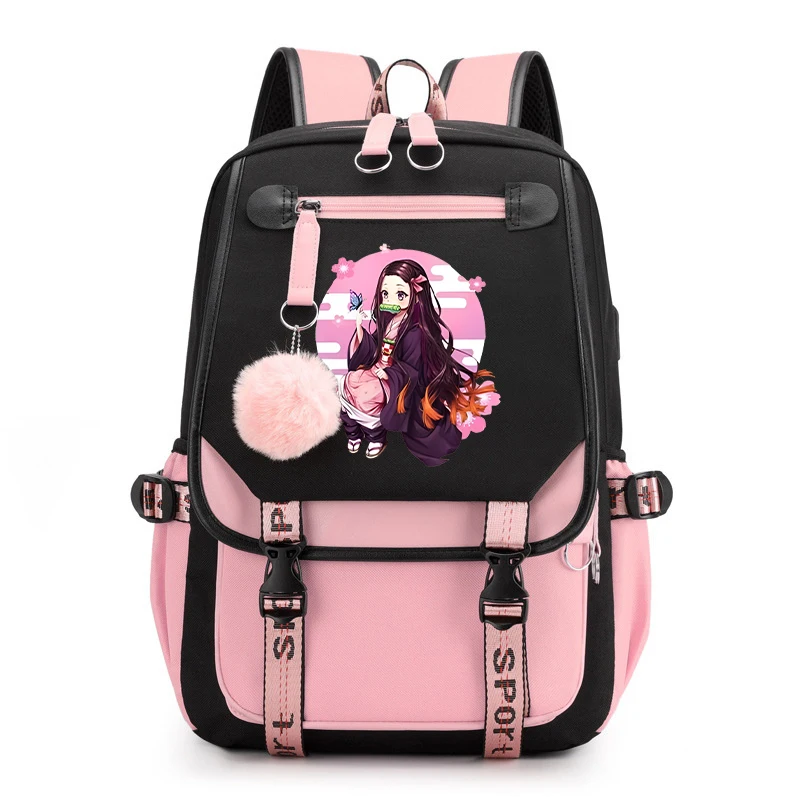 Anime Kamado Nezuko Backpack Women Men Travel Bag Teenager Girl School Bags Backpack Laptop Bags Daily Bag