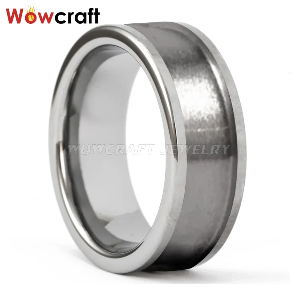 Wholesale Tungsten Ring Core For Inlay Channel Polished Shiny Pip Cut Tungsten Blank Rings