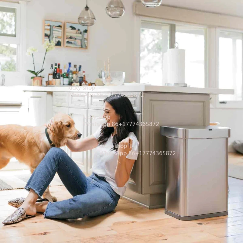 45-Liter  Semi-circular  Rectangular  Trash  Can