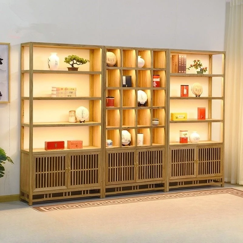 

Solid wood new Chinese-style Bogu South elm Duobao Pavilion multi-layer display
