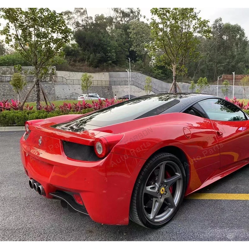 Dla Ferrari 458 z włókna węglowego tylny dyfuzor tylna rozdzielacz zderzaka dyfuzor pokrywa akcesoria samochodowe Body Kit