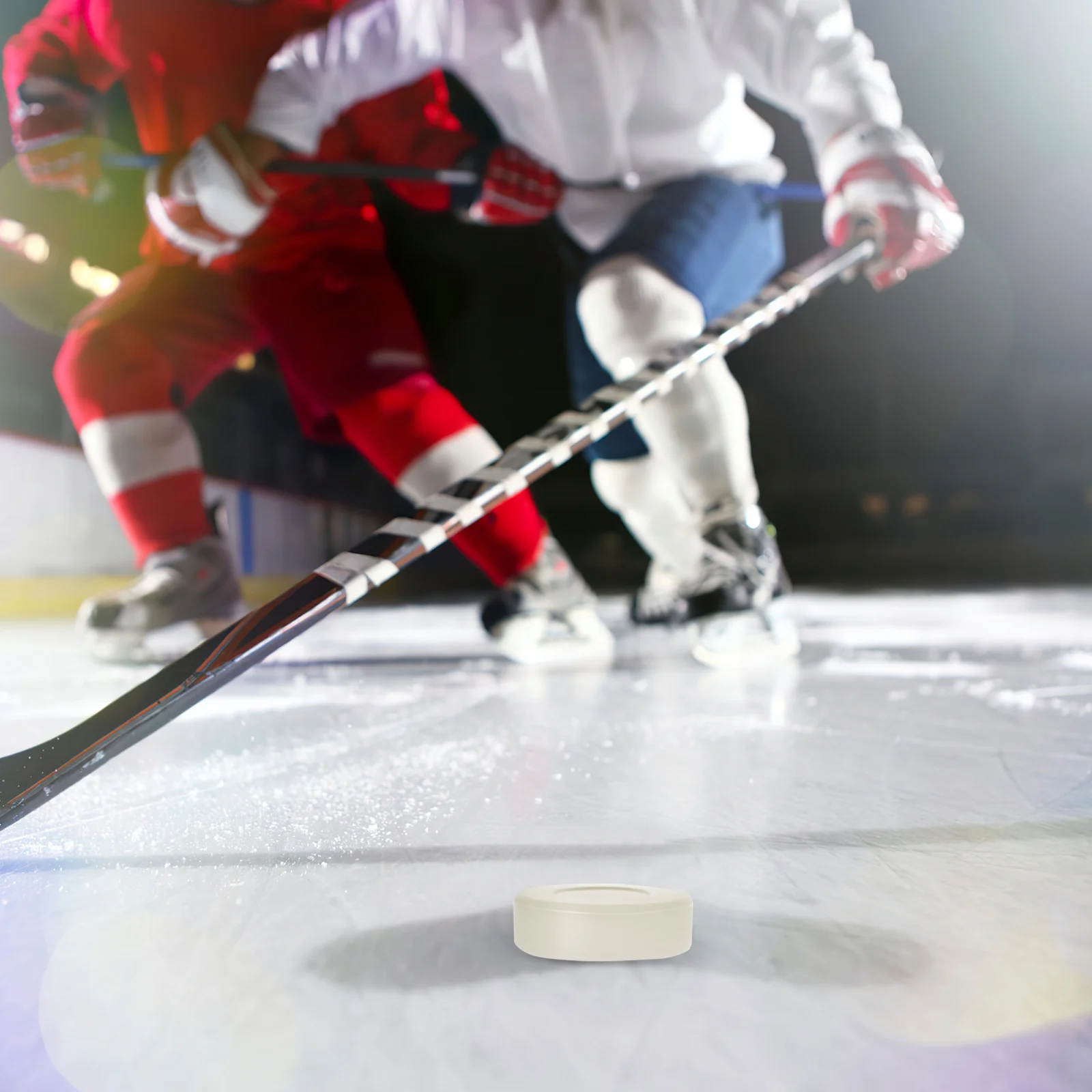 مضيئة جولة الهوكي عفريت 3 قطع توهج في الظلام الصغيرة المضمنة الأسطوانة كرات هوكي الشوارع المحمولة ممارسة مجموعة #5