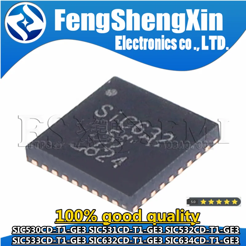 5pcs SIC632CD-T1-GE3 SIC530 SIC531 SIC532 SIC533 SIC634 SIC632 QFN Chipset