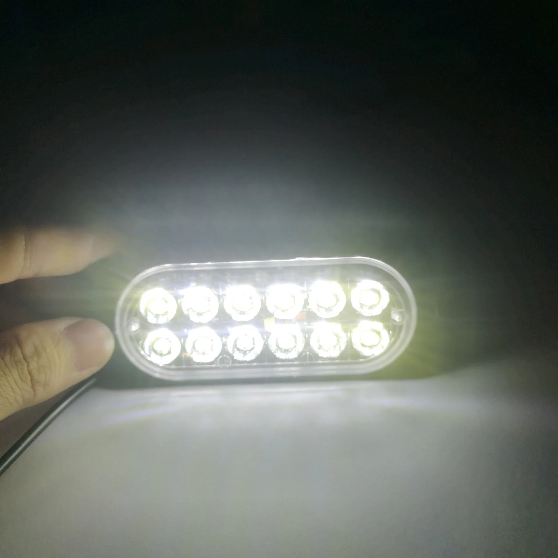 1x Truck 12V 24V 12smd LED Constant Warning Light Grille Lightbar Car Beacon Lamp Amber Yellow White Red BlueTraffic Light ABS
