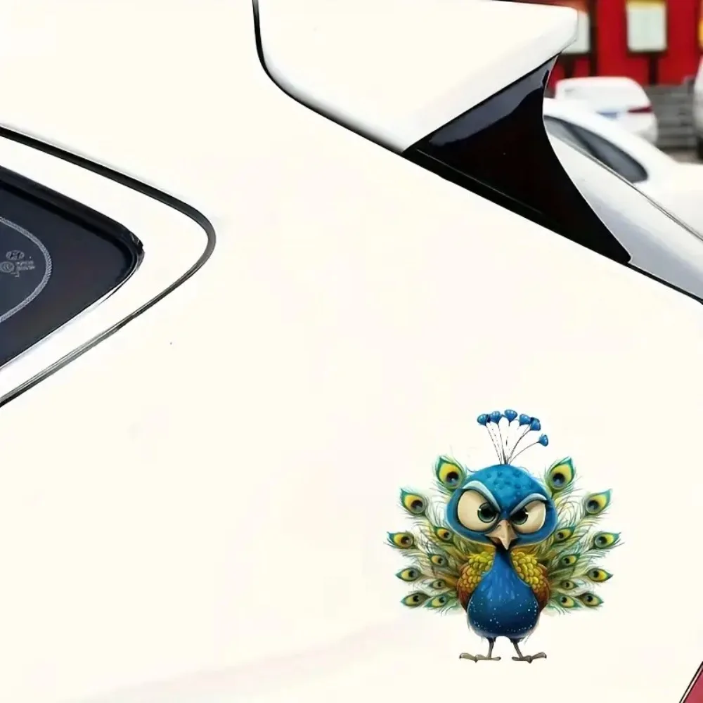 Waterproof Resistant Peacock Pattern High Quality Vinyl Stickers Suitable Car Computers Bottles Trucks Motorcycles Walls