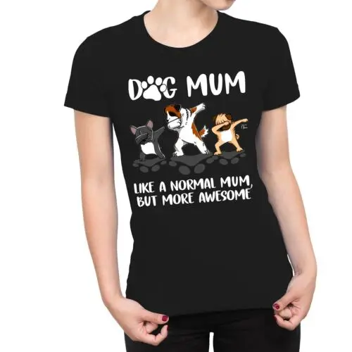 Женская футболка Polarshe 1Tee Dog Mum, футболка Awesome Mum