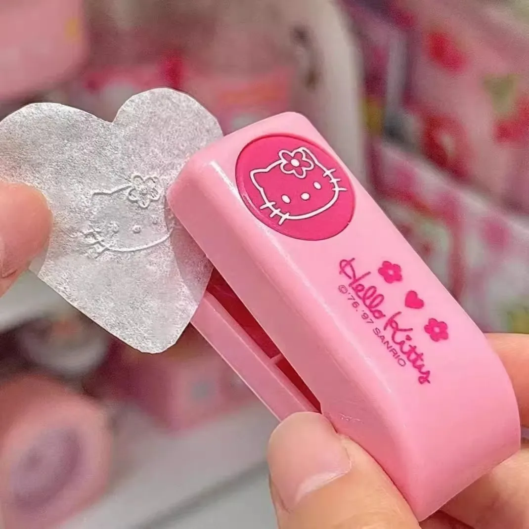 Hello Kitty Stationery Set  Embosser Metal Embossing Punch Cartoon KT Cat Student Notebook Stamp Embosser Supplies Gifts