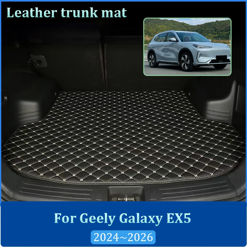 Für Geely Galaxy EX5 E5 2024 2025 2026 Leder-Kofferraummatte Rutschfeste Aufbewahrungsmatte Schmutzabweisende Auskleidung Gepäckablage Auto-Zubehör