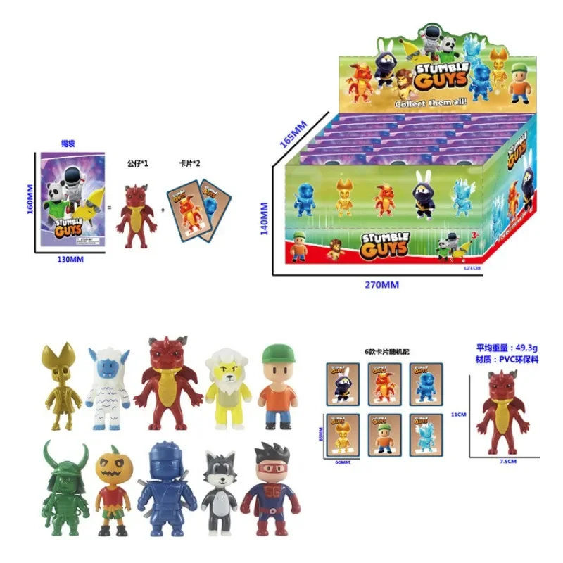 Stumble Guys Blind Box Anime Board Game Collection Cards Figure Model FADLI Random Bag Birthday Xmas Kids Toys Christmas Gifts