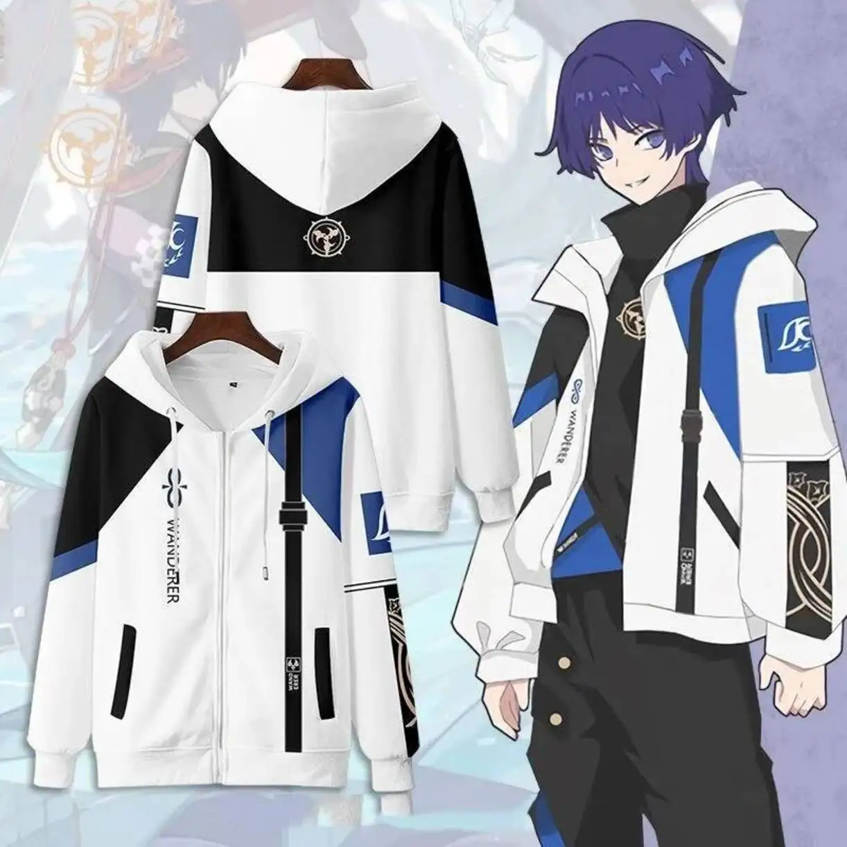 

Acg Genshin Impact Wanderer Balladeer Cosplay Hoodie Costume Sweatshirts Jacket Coat Pullover Sportwear Streetwear Tops