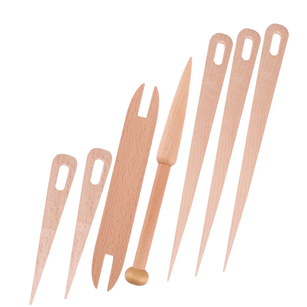 1 مجموعة خشبية النسيج المكوك عدة للحياكة نسيج والكروشيه DIY الحرف أدوات المبتدئين لوازم الحرف اليدوية #2