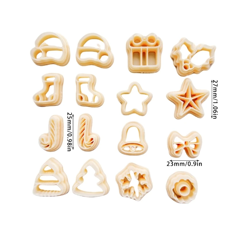 Christmas Tree Clay Cutter Christmas Clay Cutter Bows Clay Cutting Molds Easy to Use Clay Earring Cutter for Women Girls