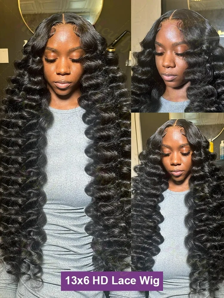 30 40 بوصة فضفاض موجة عميقة 13x6 HD الدانتيل الجبهة خصلات الشعر المستعار الإنسان قبل قطعها 5x5 غلويليس الباروكات 13x4 اليدوية مجعد الدانتيل شعر مستعار أمامي