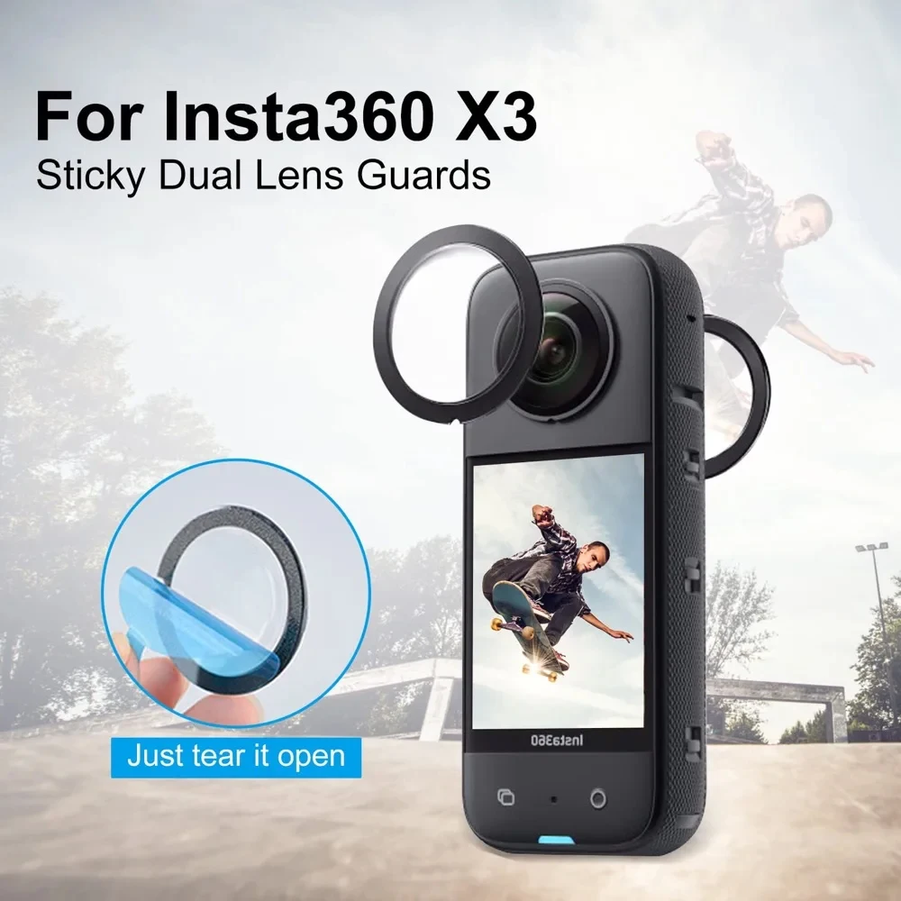 Lens Guards for Insta360 X3 Anti-Scratch Premiun Lens Protector Cap for Insta 360 X3 Camera Sticky Protective Guard Accessories