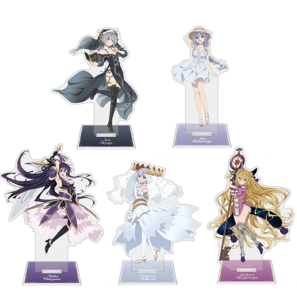 Loen Anime Store Fans Charm Gifts Date A Live IV Tobiichi Tokisaki Acrylic HD Figure Stand Desk Decor Collection About 15cm