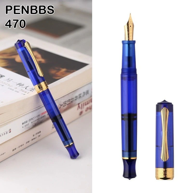 

PENBBS 470 Vacuum Filling Fountain Pen Large Capacity Clear Acrylic Pen PK MAJOHN HONGDIAN JINHAO School Supplies Stationery