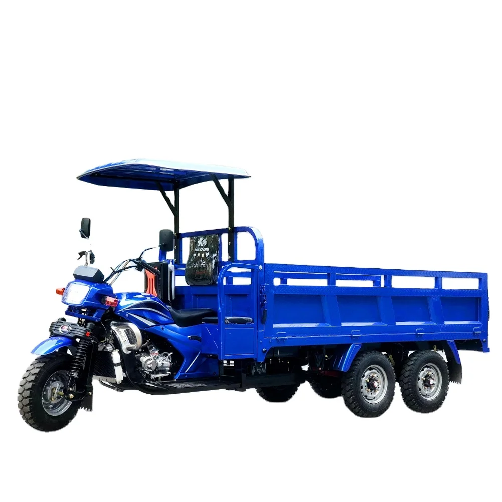 300cc Double Rear Axle motorized  Tricycle Vehicle Heavy Loading 5 Wheels Cargo Tricycle