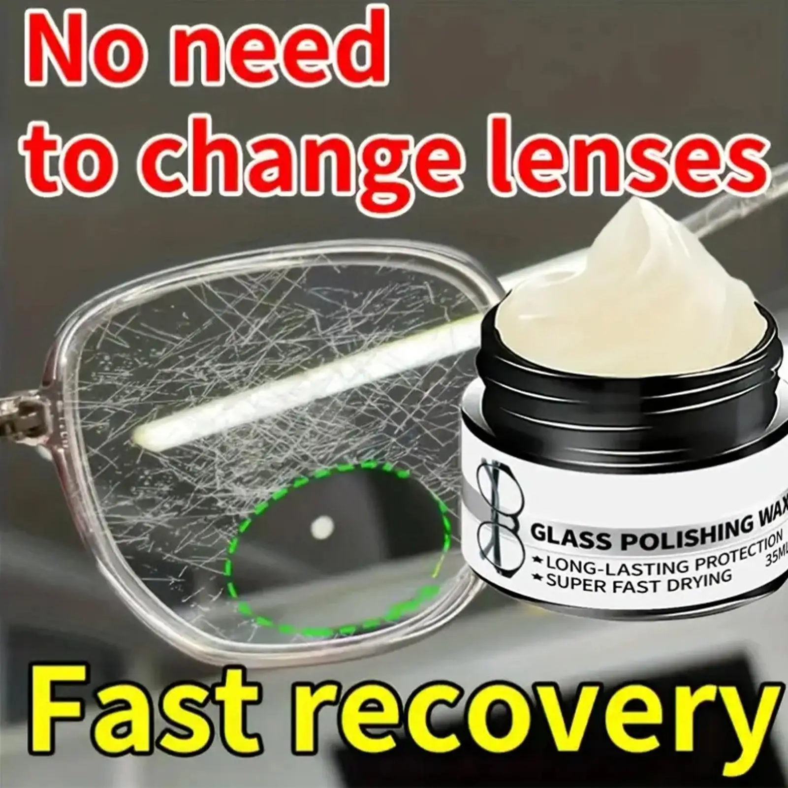 Scratch Remover Repair Eyeglass Scratch Poli Shing Kit Lens Cleaning Paste Quick For Windshield Camera Screen Watch Phone Tablet