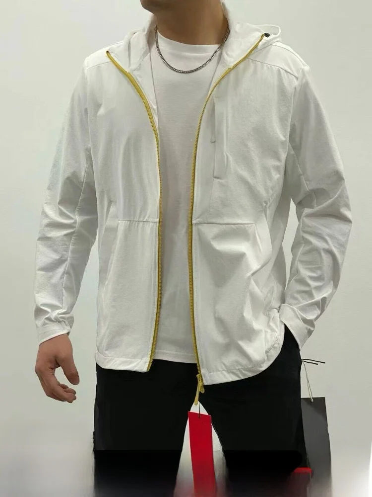 

Высококачественная мужская спортивная куртка для активного отдыха с 3D-кроем, быстросохнущая, эластичная, модная, повседневная, с длинными рукавами, на молнии