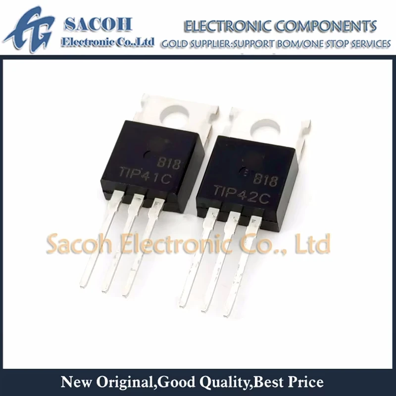 

New Original 10Pairs(20Pcs) TIP41C + TIP42C TO-220 Silicon Power Transistor In Stock