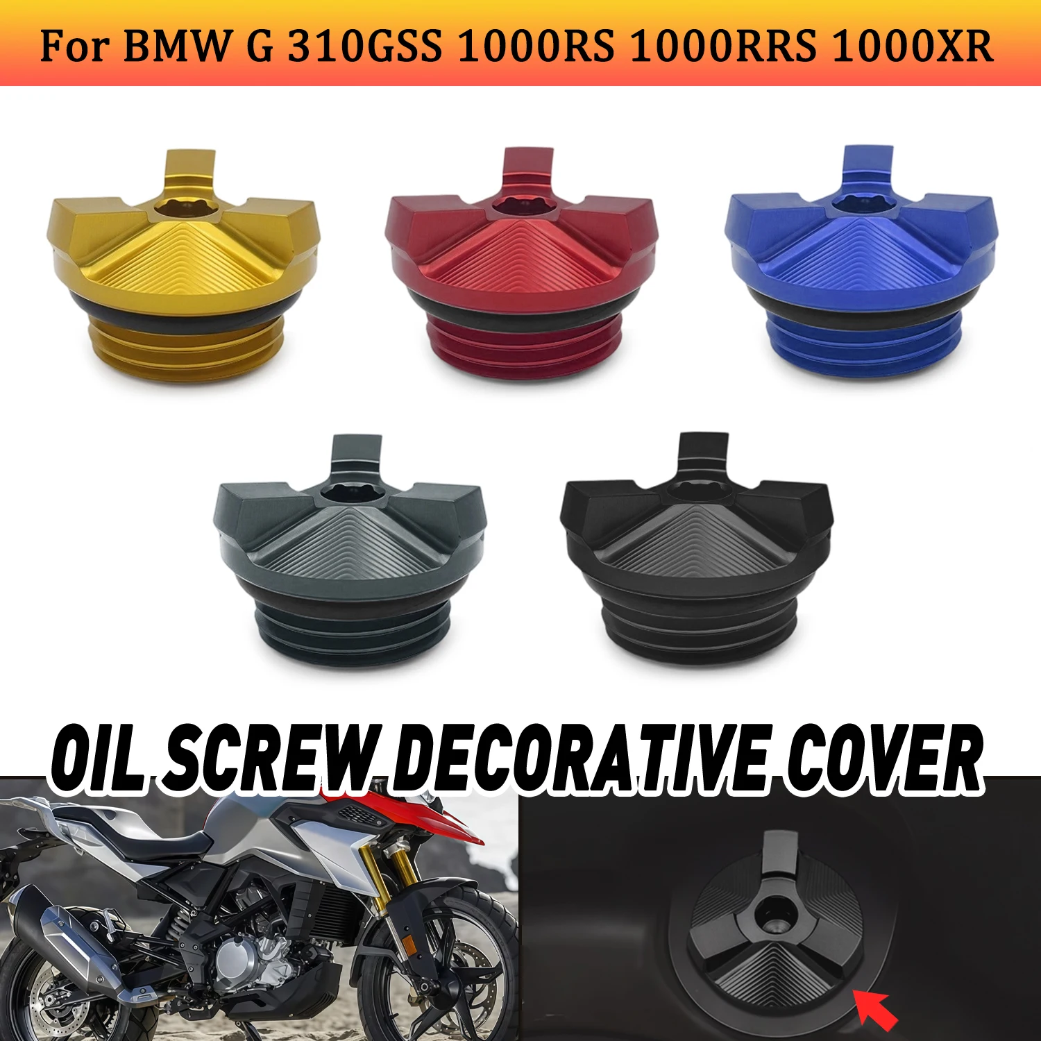 For BMW G 310GS G310 GS 2017 2018 2019 2020 2021 2022 CNC Oil Filler Cap Accessories Moto Engine Oil Filter Cup Plug Cover Screw
