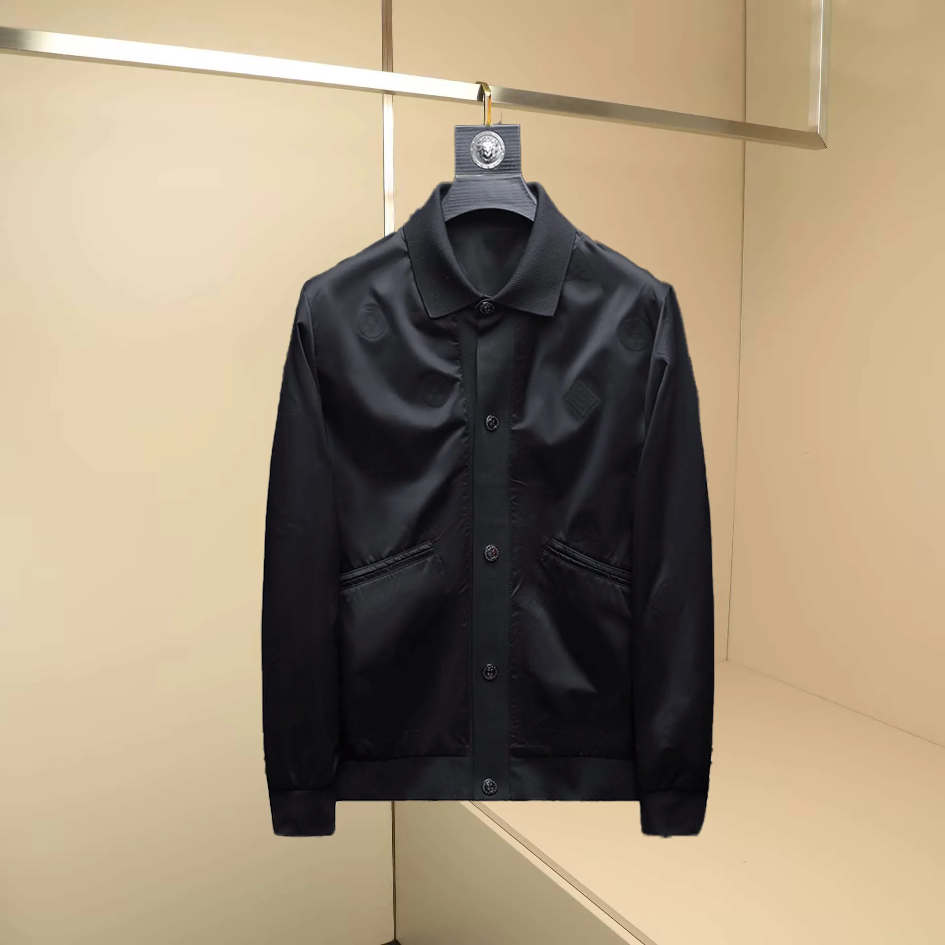 

Мужская приталенная куртка на молнии с длинными рукавами, тонкая, высокого качества, молодежная, модная, весна-осень 2025