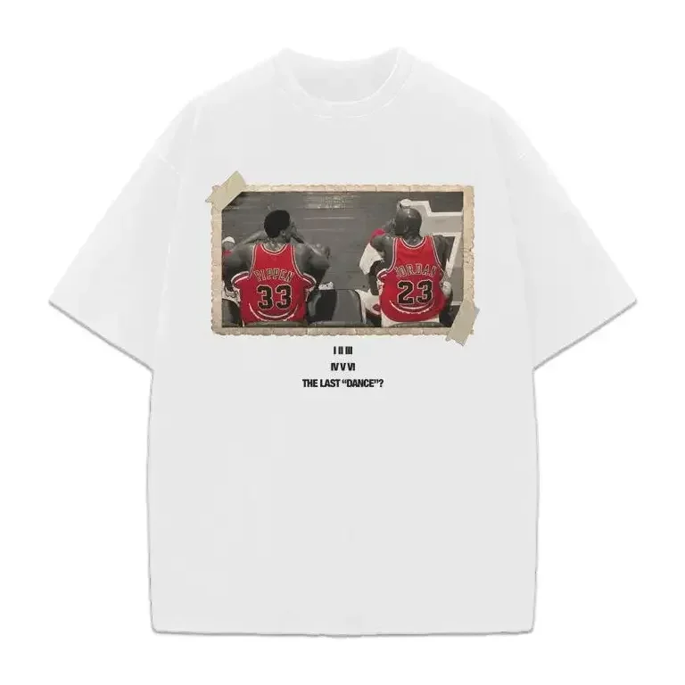 Chicago The Last Dance Vintage MJ & Pip T-Shirt Crewneck Cotton