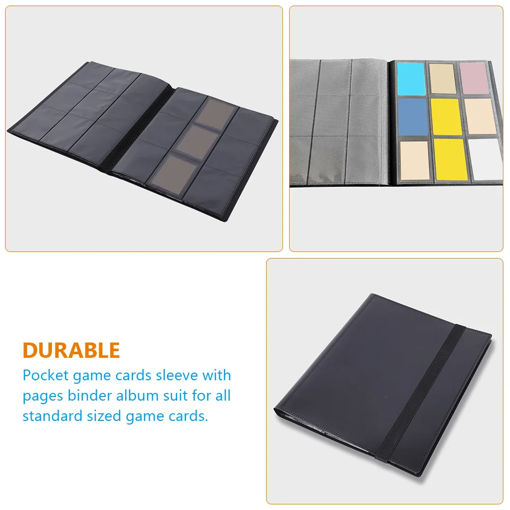 Album For Cards Reusable Pp Waterproof Game Holder Trading Card Storage Organizer Binding Belt Sports