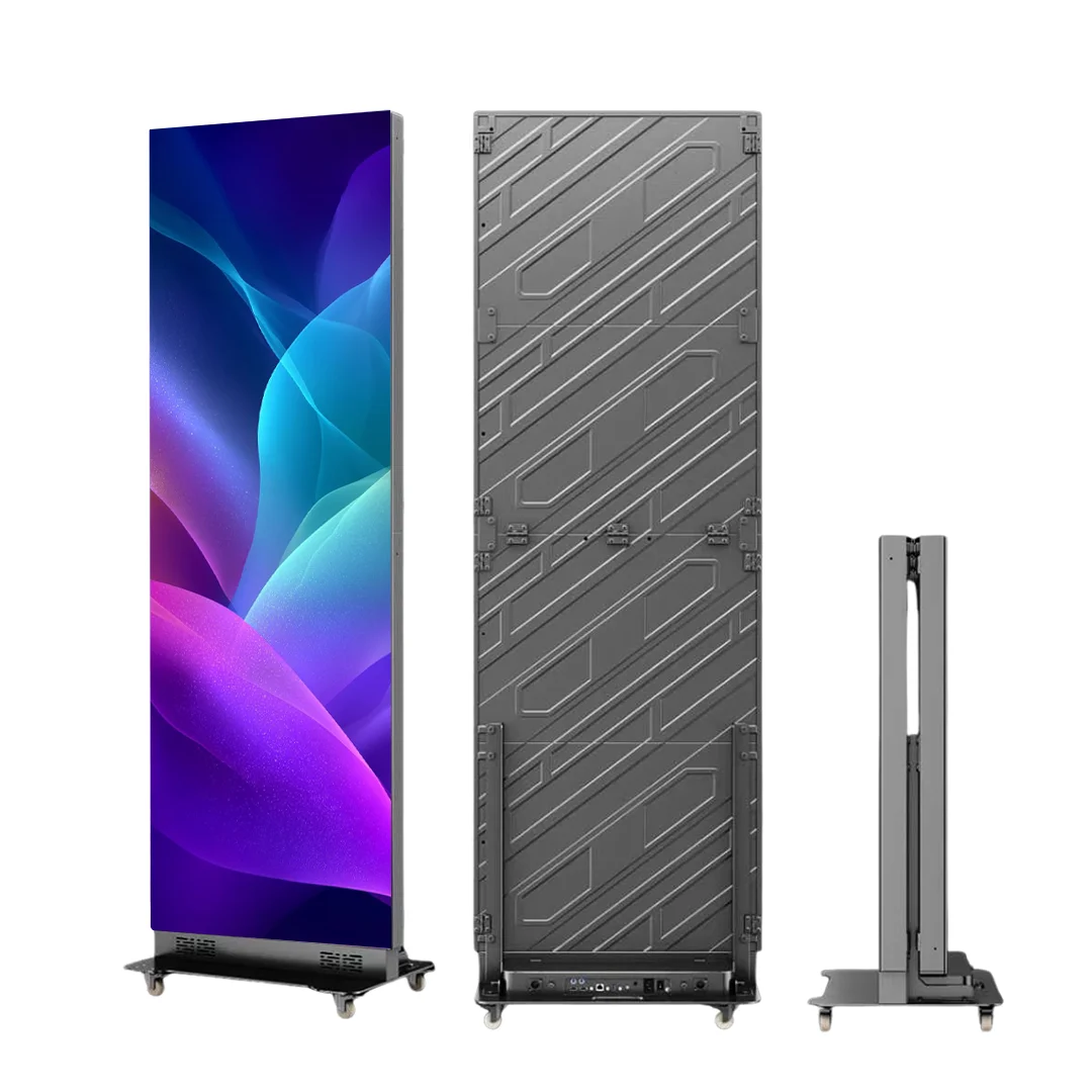 Foldable P1.53 640x1920mm COB LED Poster Display Splicable Video Wall