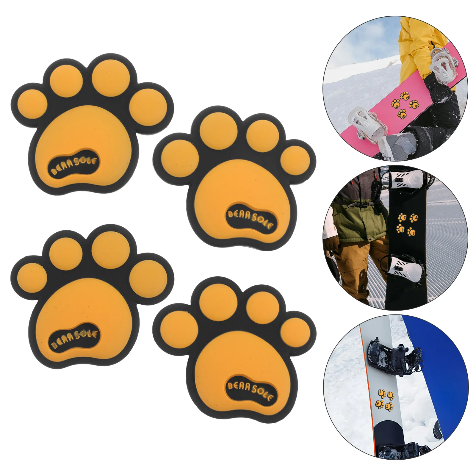 

4Pcs Anti-Collision Silicone Pads Cute Cartoon Cat Paw Dog Footprint Stickers for Car Body Decoration Scratch Protection Pad