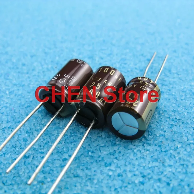 10PCS/lot original NIPPON AWJ 100UF 25V 10X16MM 85C NCC 25V100UF audio electrolytic capacitor copper feet free shipping