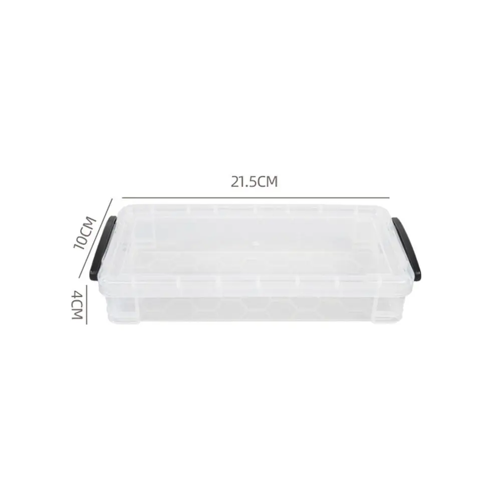 Large Capacity Transparent Pencil Case Plastic Simple Stationery Storage Box Stackable Double Open Sketch Pen Bag Student