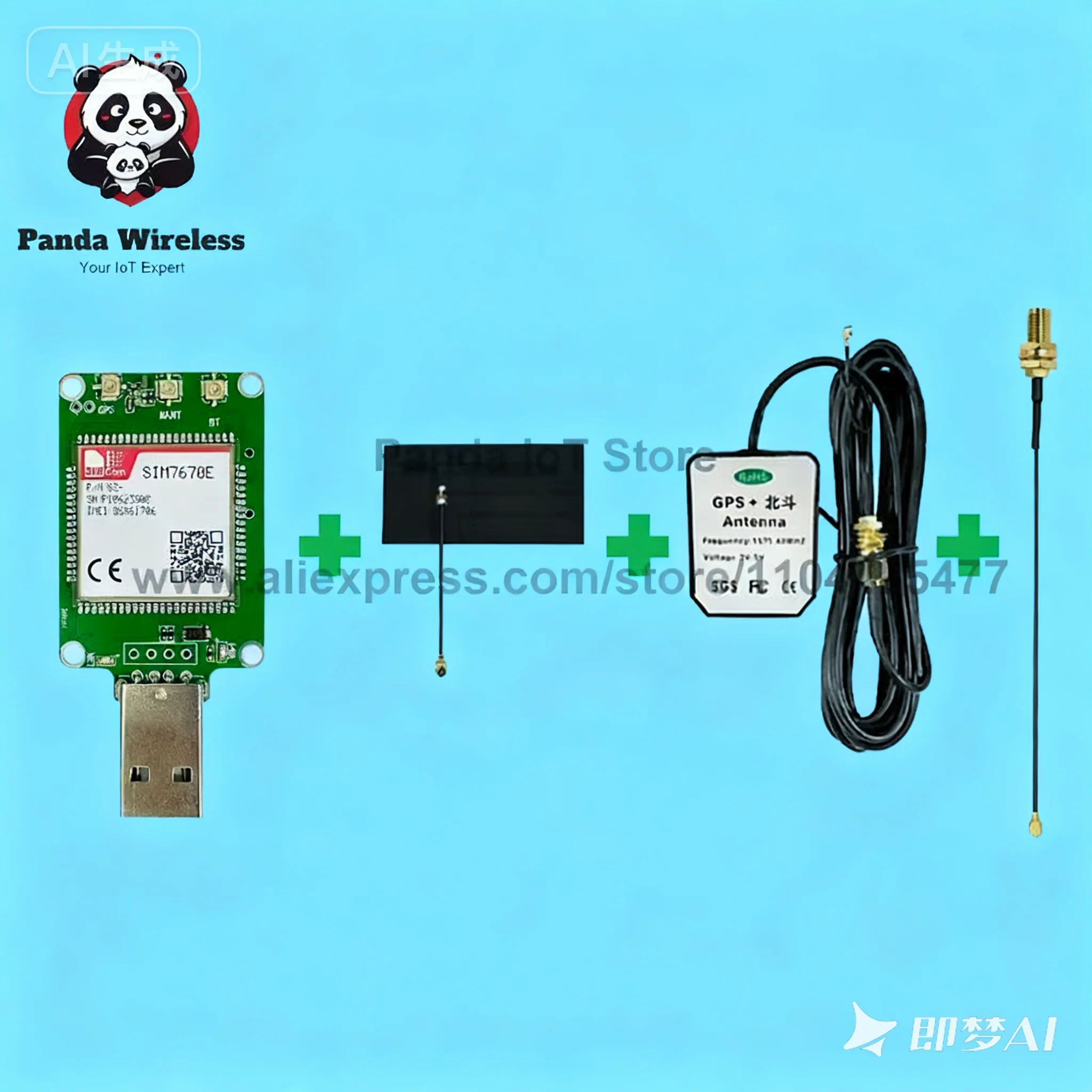 SIM7670E SIM7670E-MNGV SIM7670E-LNGV LTE CAT1 USB دونغل مع GPS 1 قطعة LTE-FDD: B1/B3/B5/B7/B8/B20/B28 LTE CAT1 + شريحة Qualcomm #2