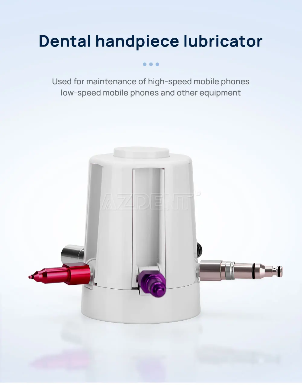 AZDENT Dental Universelles tragbares Handstück-Spray-Ölgerät, Wartungsaufsatzkappe, 5 Düsen, Pflegespray, Schmieröl – Detail 1