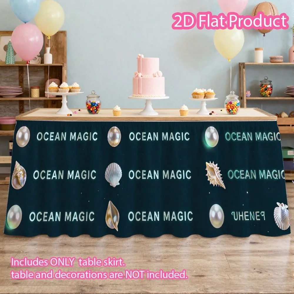 Removable party tablecloth and table skirt - suitable for teacher's desk