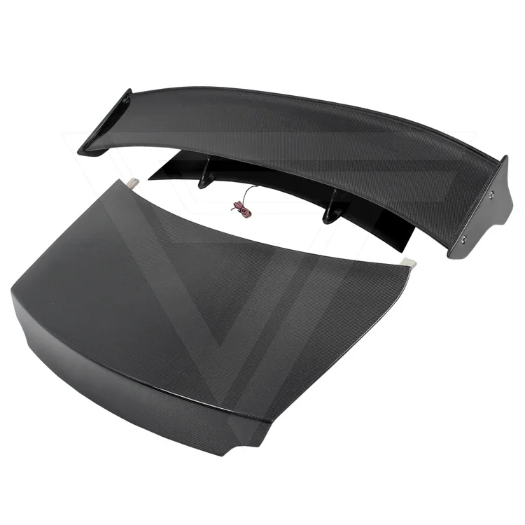 Top Secret Style Half Carbon Fiber Rear Spoiler And CF Trunk For Nissan GTR R35 2008-2020