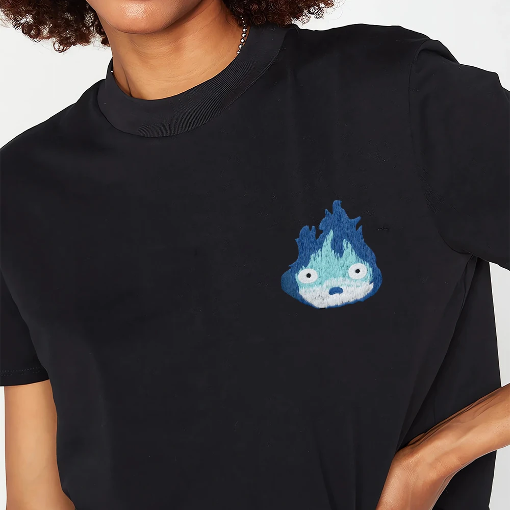 CLOOCL Fire Border Box Cartoon Game Role Printed Tees Comfortable Cotton T-shirt For Women Summer Tops