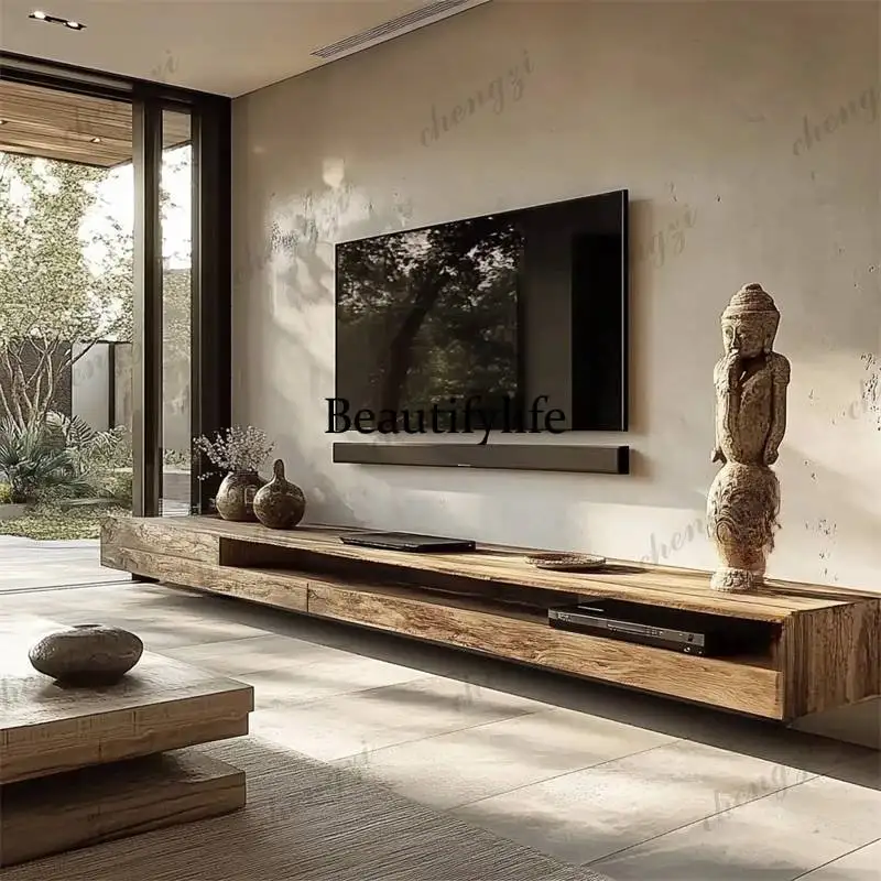 A73  Vertical Tv Stand Design Normal Narrow Wooden Minimalist Tv Cabinet Living Room Nordic Mueble Para Tele Furniture